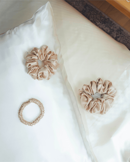 The EVERYDAY Pure Silk Scrunchies Trio